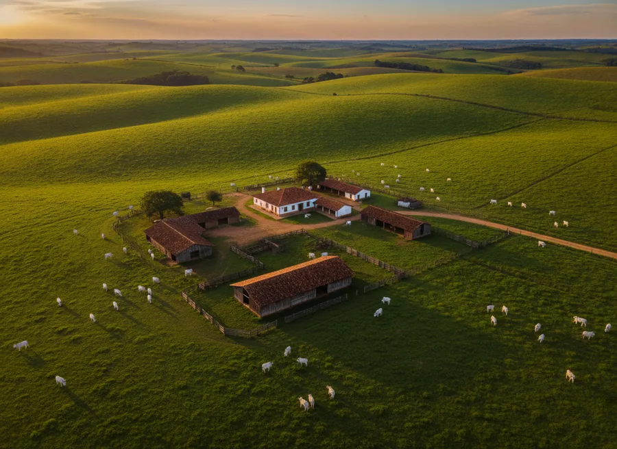 Fazenda com gado